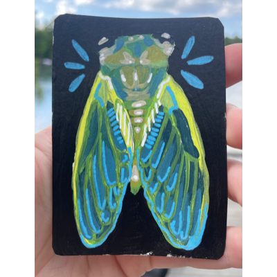 "(cicada sounds)" aceo art card thumbnail 1