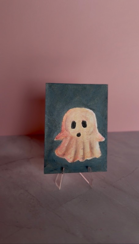Pink Presence aceo art card
