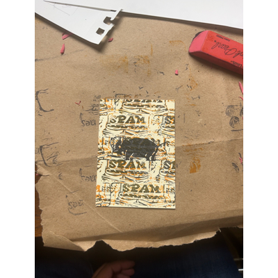 SPAM aceo art card thumbnail 1