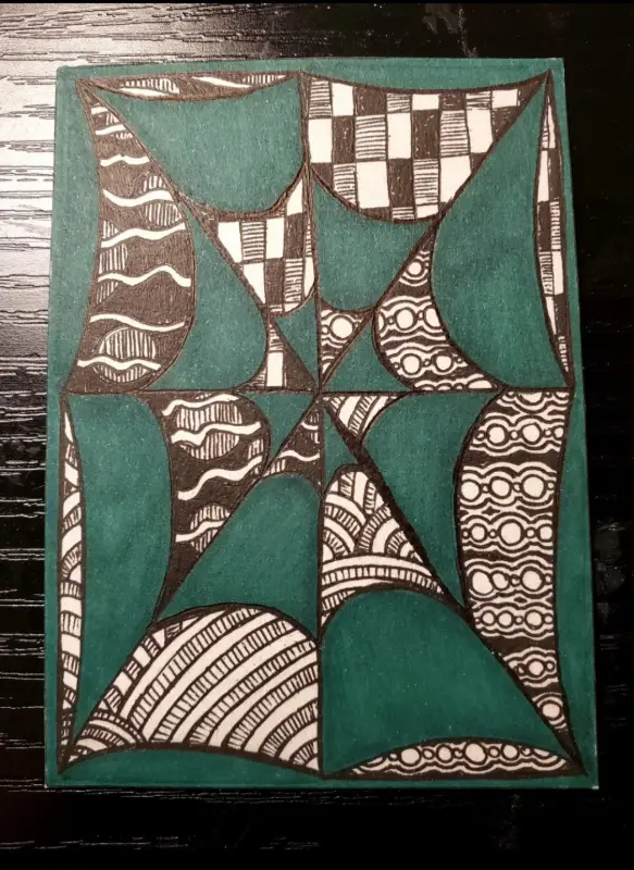 Green Webby aceo art card