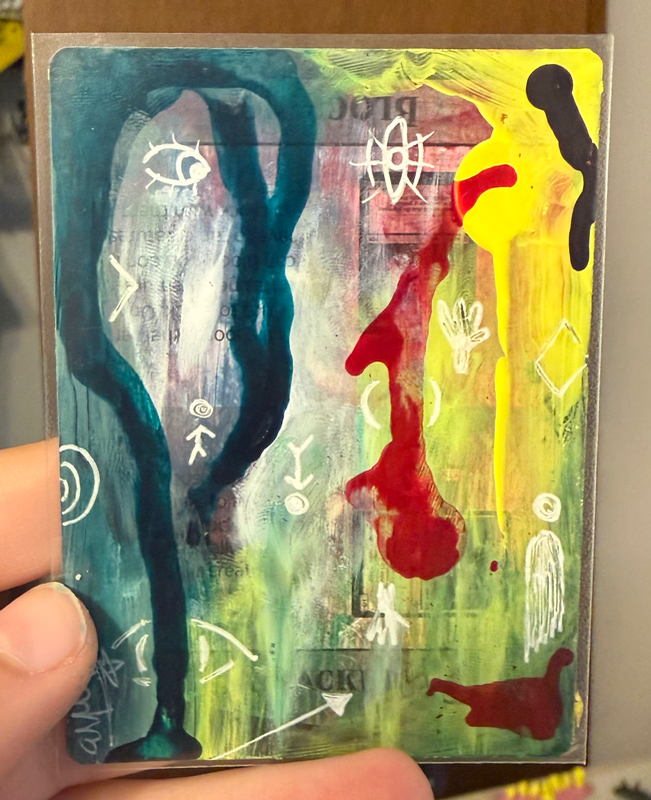 Stalling aceo art card