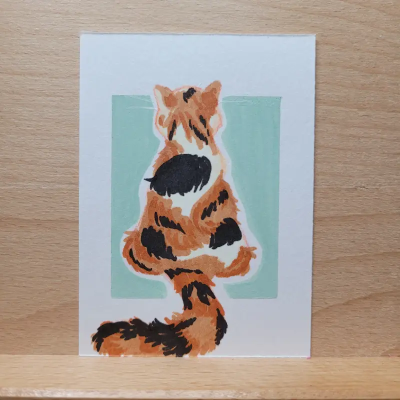 Ignoring you aceo art card