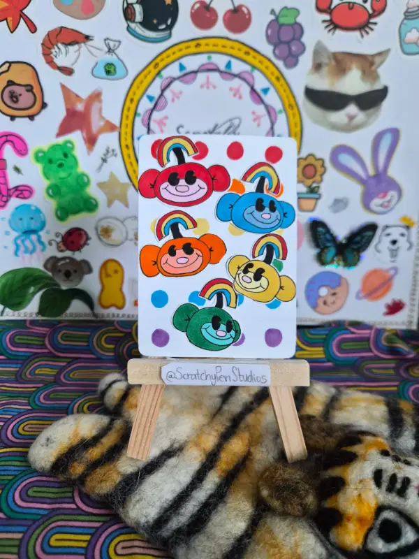 "Rainbow Monkey" Fan Art, KND aceo art card
