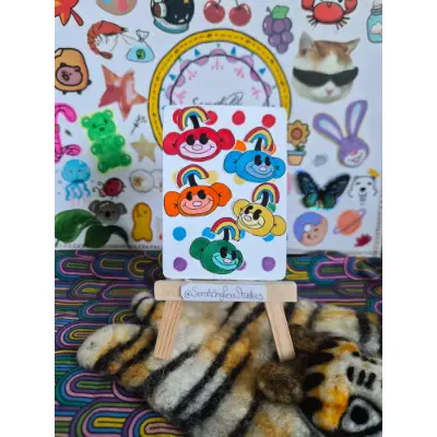 "Rainbow Monkey" Fan Art, KND aceo art card thumbnail 1