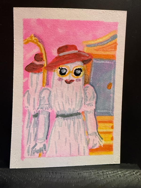 Ghostly Makeover aceo art card