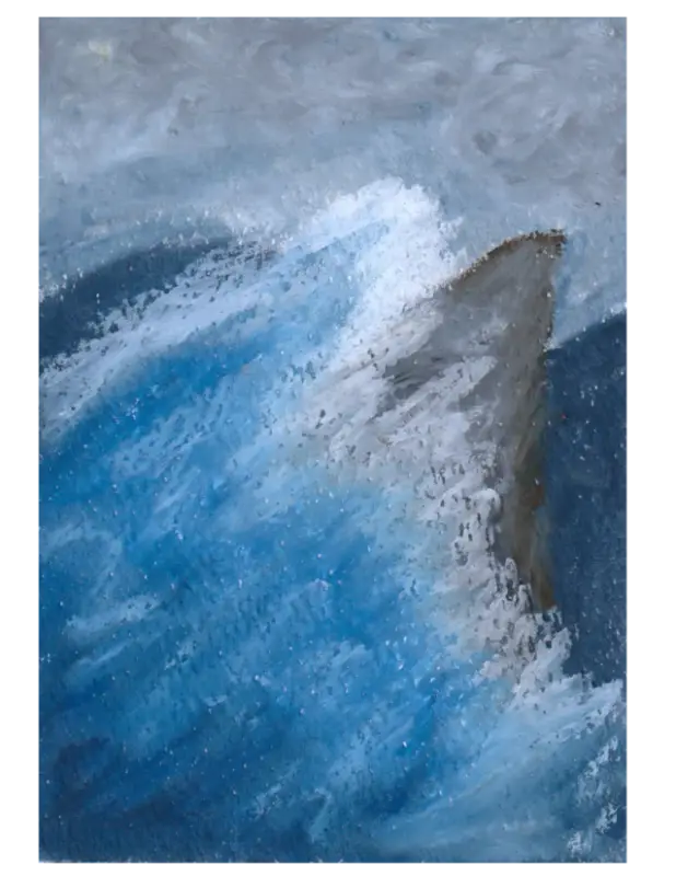 Crashing Wave aceo art card