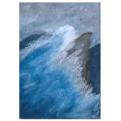 Crashing Wave aceo art card thumbnail 1