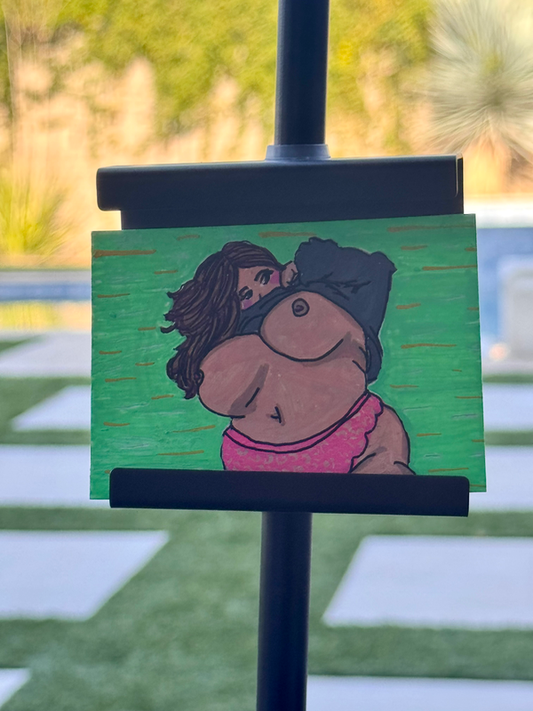 OOAK ACEO Acrylic and Watercolor “Beautiful” aceo art card