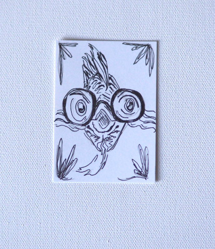 Dexter Fish aceo art card
