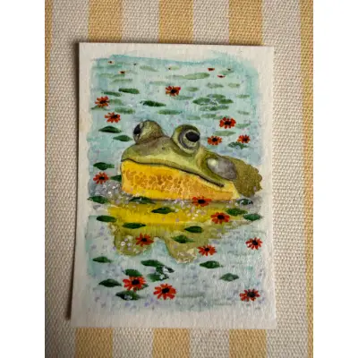 Soak in the Swamp aceo art card thumbnail 3