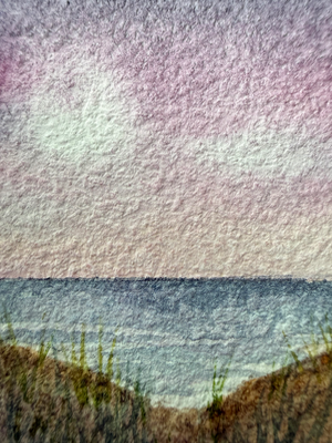 Twilight Beach aceo art card thumbnail 2