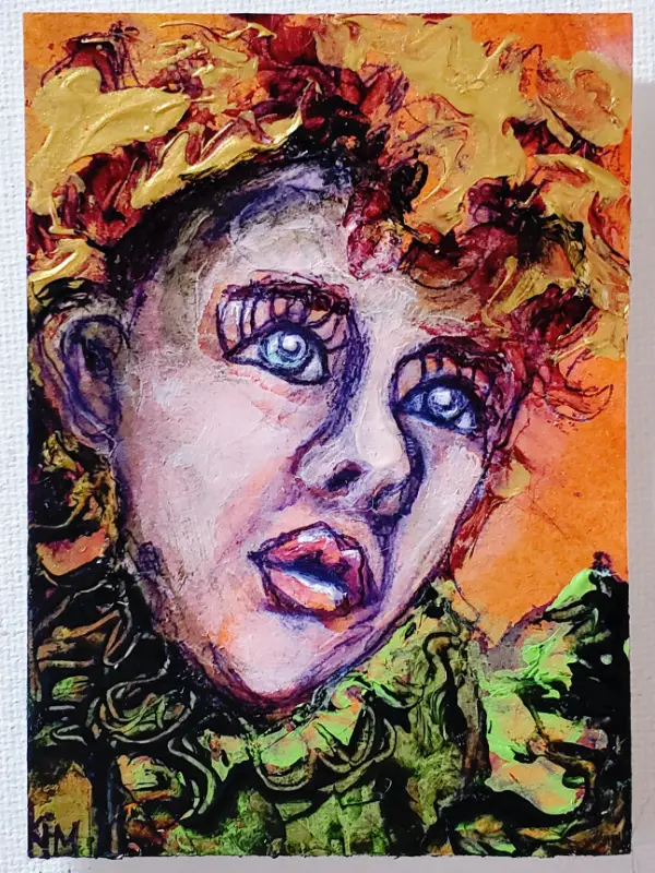 DOLL FACE 24 aceo art card