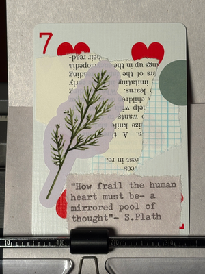 Quote Card #246 by Mazerzine plant Sylvia Plath aceo art card thumbnail 1