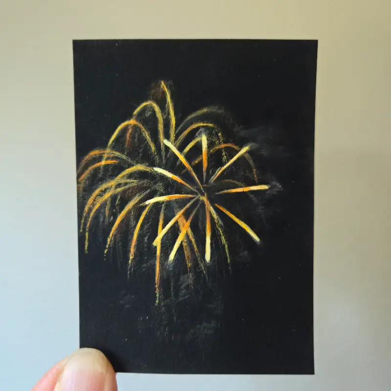 Fireworks (3/3) aceo art card