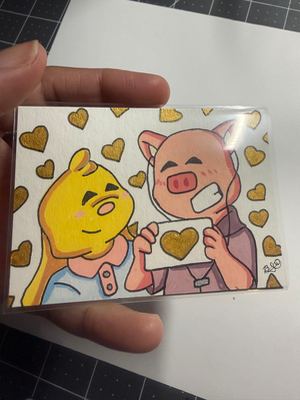 Be Mine? aceo art card thumbnail 2