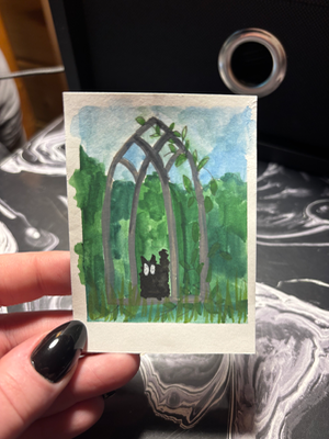 Spooky Baby aceo art card thumbnail 2
