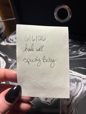 Spooky Baby aceo art card thumbnail 3