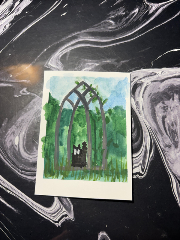 Spooky Baby aceo art card