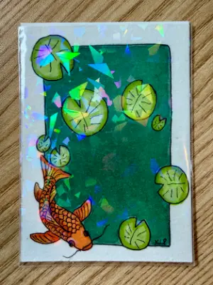 Oh, Koi! aceo art card thumbnail 2