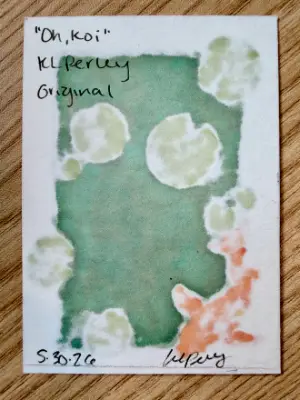 Oh, Koi! aceo art card thumbnail 4
