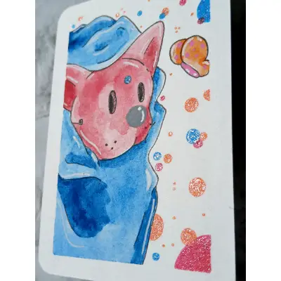 Masked Series 1 aceo art card thumbnail 1