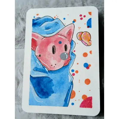 Masked Series 1 aceo art card thumbnail 2