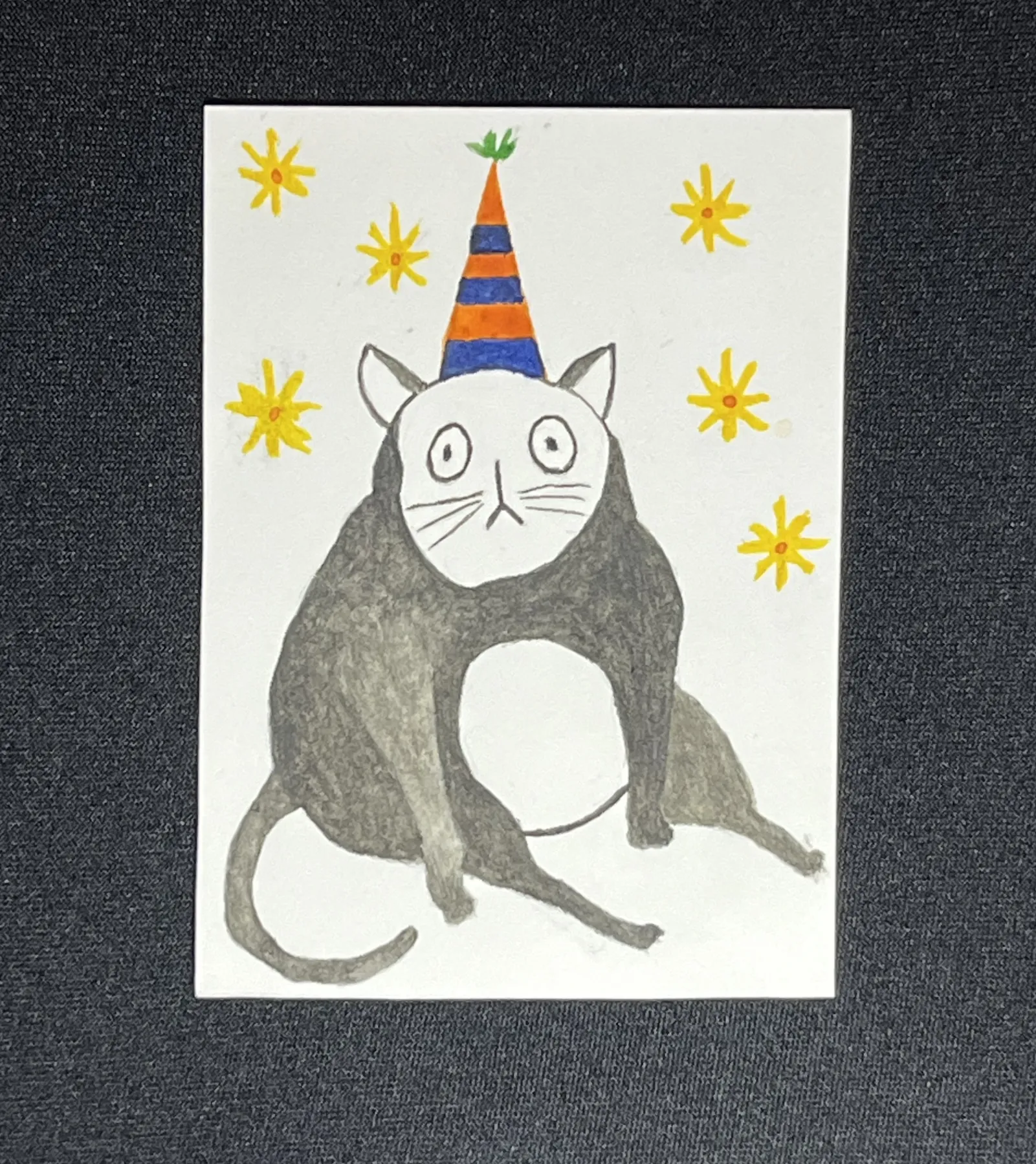 Original - Pawrty aceo art card