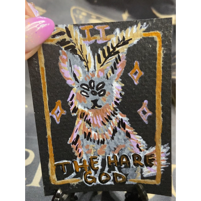 The Hare God aceo art card thumbnail 1