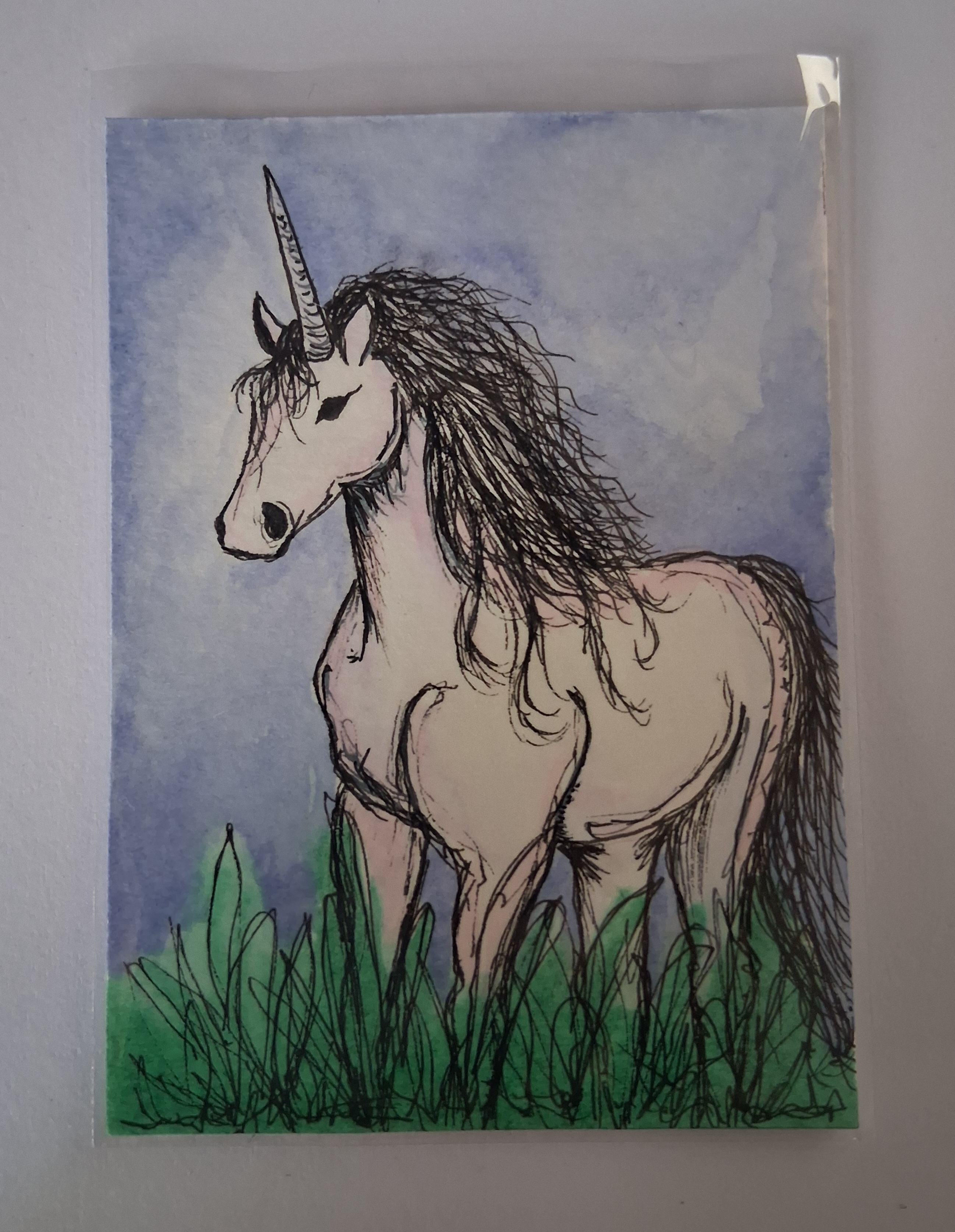Unicorn Dream aceo art card