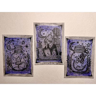 The Curiosity Cabinet aceo art card thumbnail 1