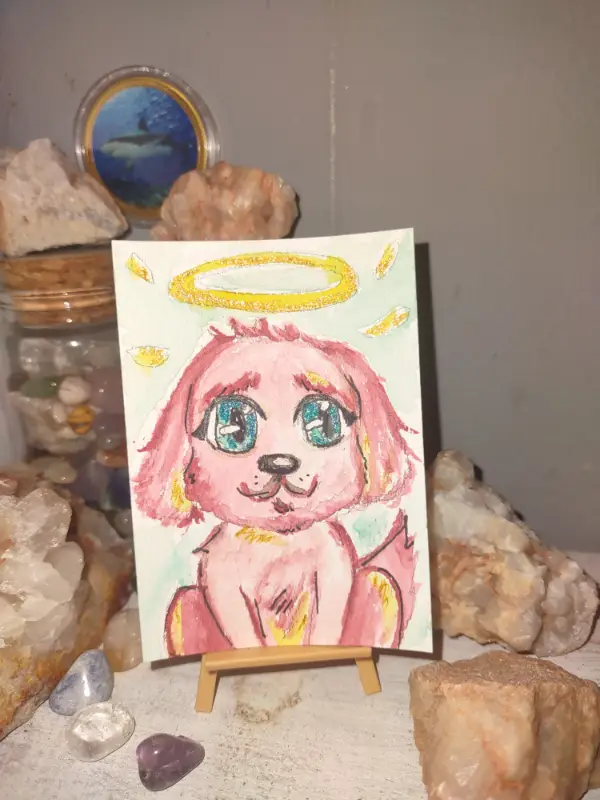 ACEO Original Artwork Puppy , cute, dogs, animals, watercolors aceo art card