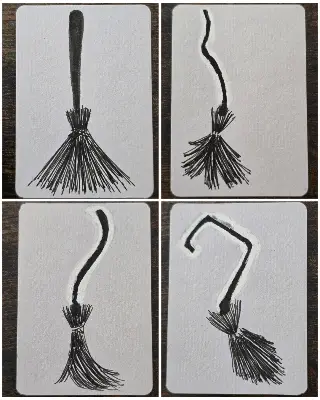 Witch's Broom #2 aceo art card thumbnail 3