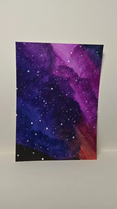 Purple Nebula aceo art card