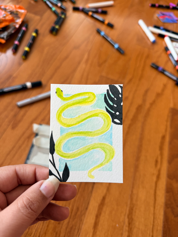 Snek aceo art card