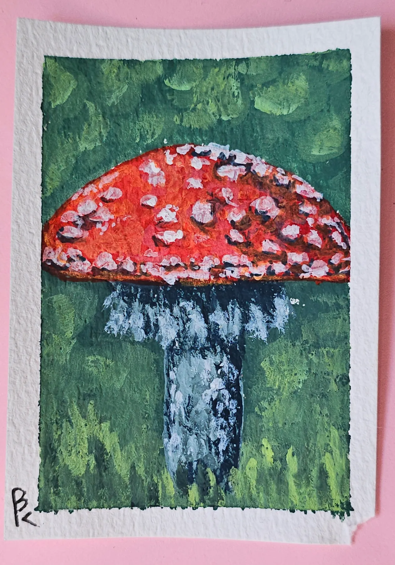 Fly Agaric Mushroom aceo art card