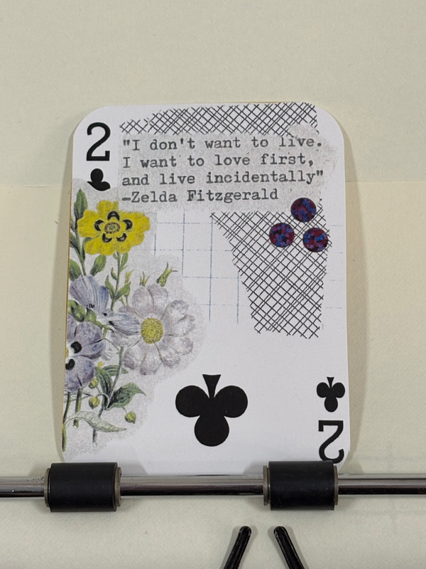 Floral Zelda Fitzgerald quote collage print by Mazerzine aceo art card