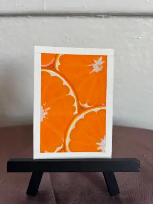 Orange Slices aceo art card thumbnail 2