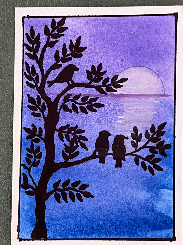 Night Jays aceo art card