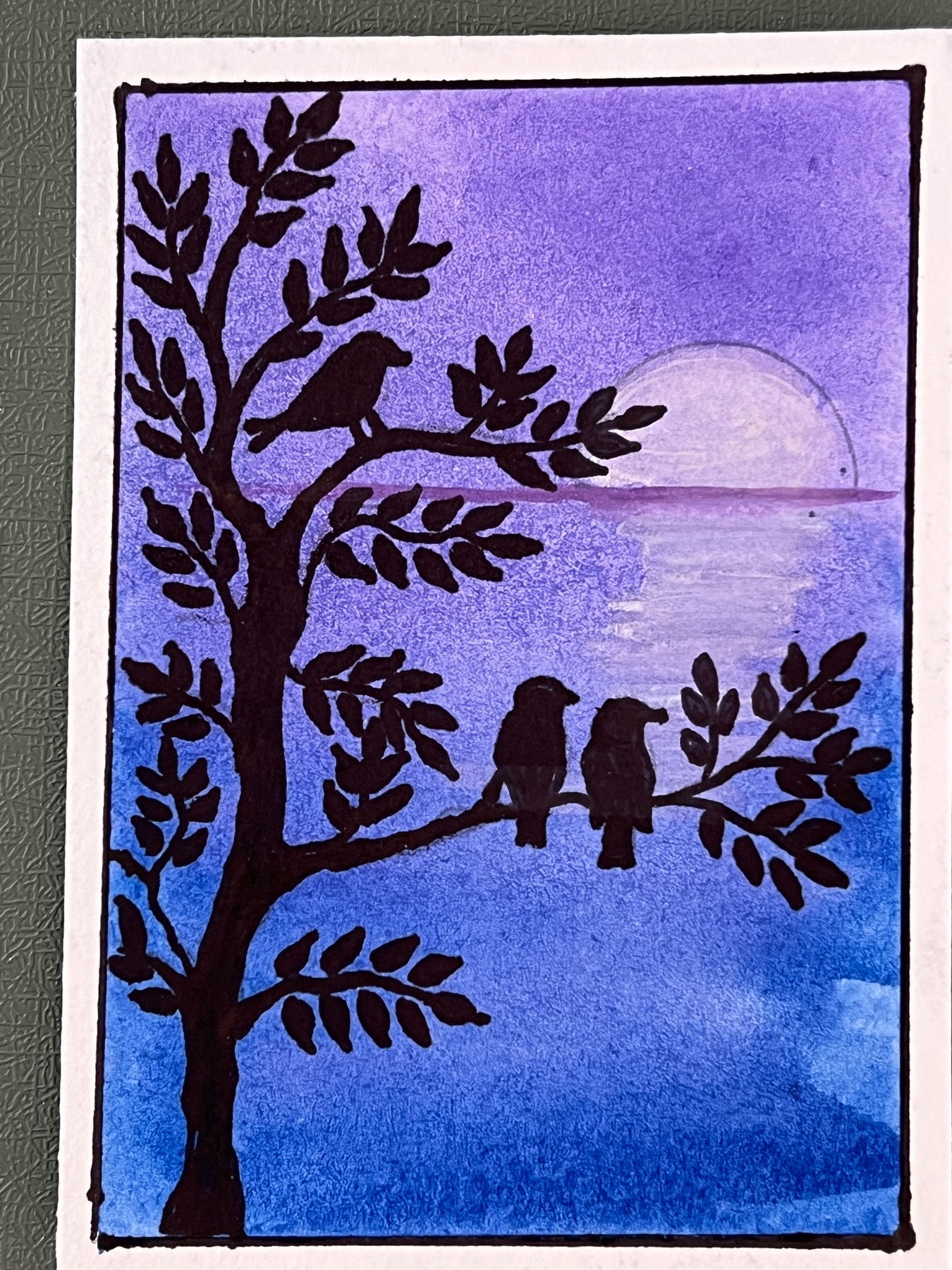 Night Jays aceo art card