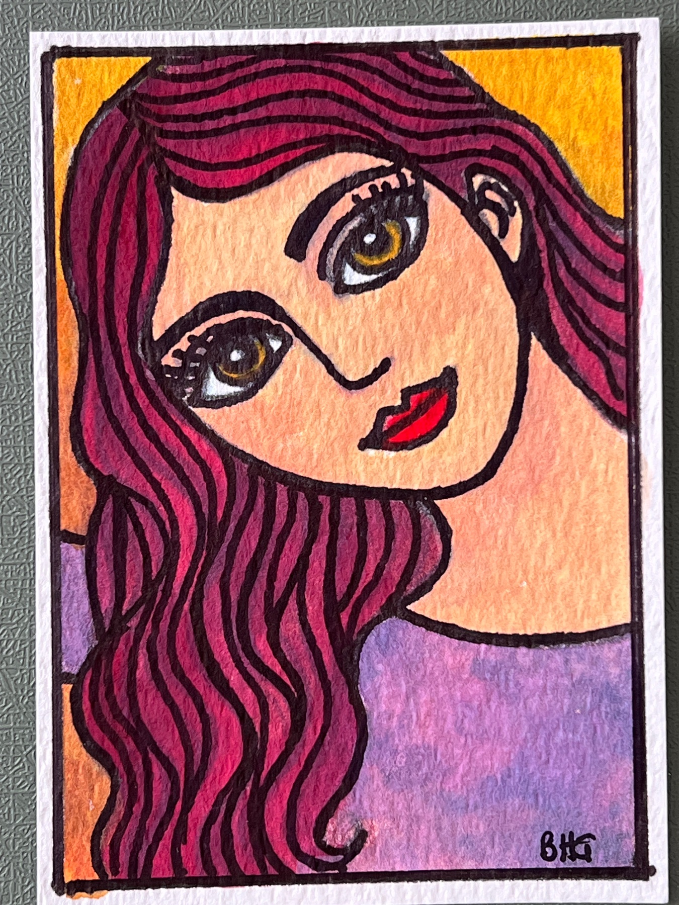 Goldie aceo art card