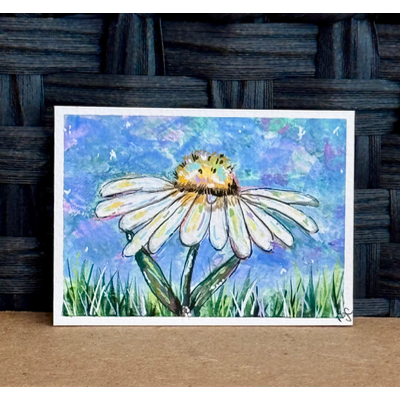 Floral 2 aceo art card thumbnail 2