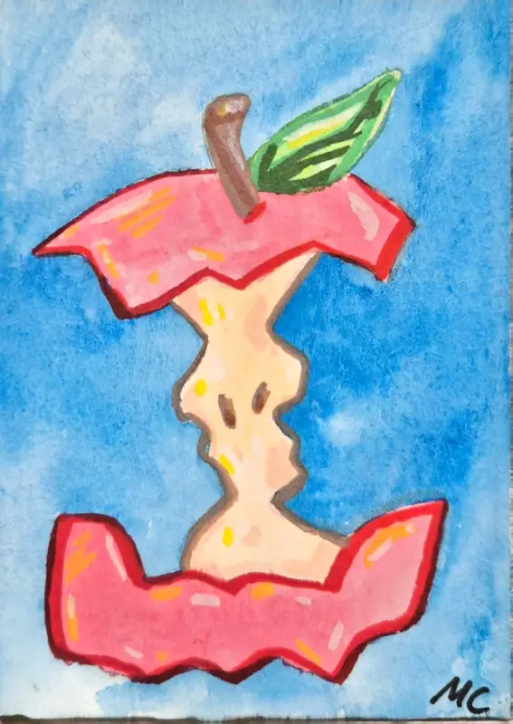 Apple time! aceo art card