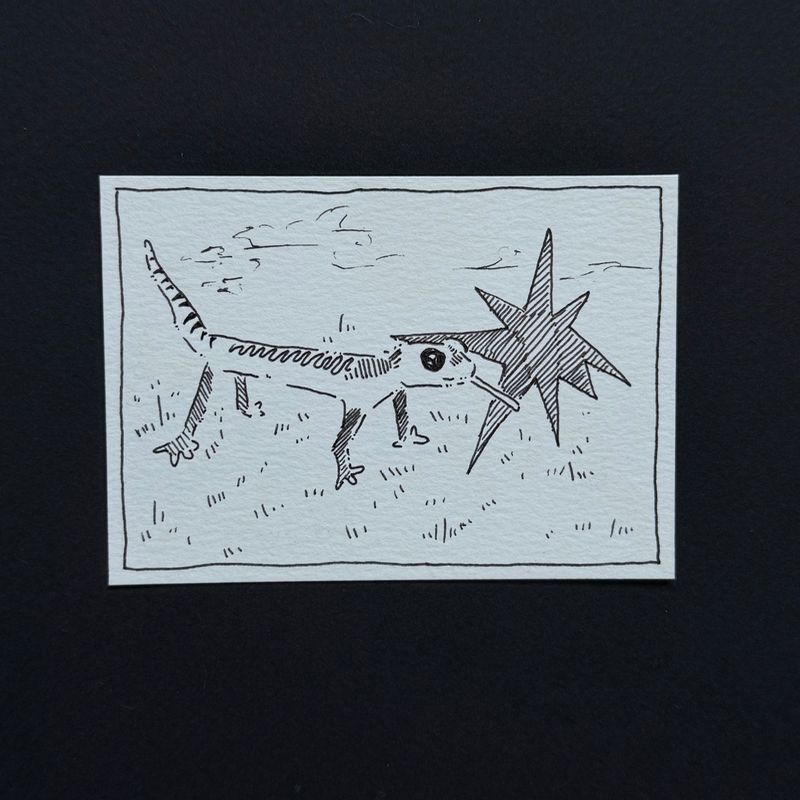 creature doodle xiii aceo art card