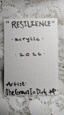 "Resilience" Dandelion tribute aceo art card thumbnail 2