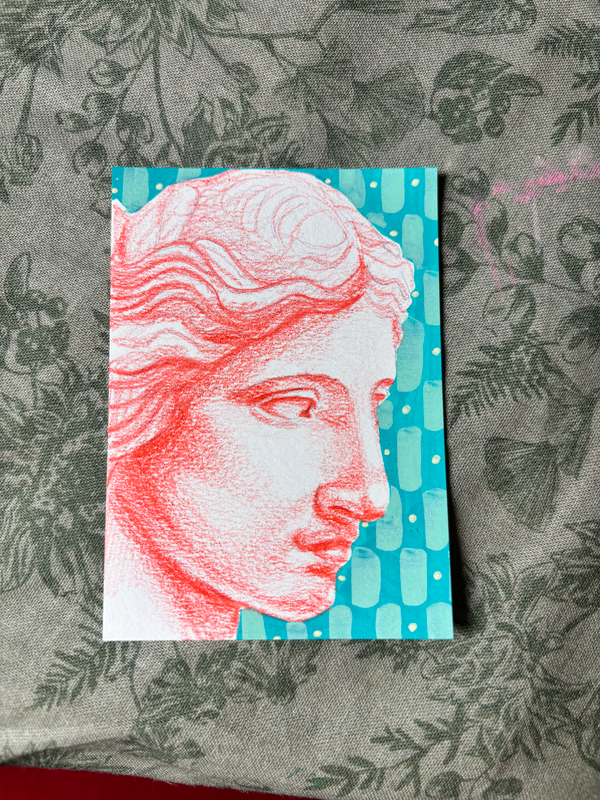 Venus in Mid Century Modern aceo art card