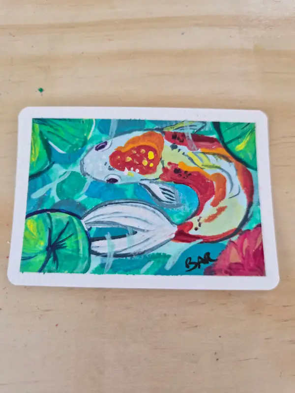 Koi Pond aceo art card
