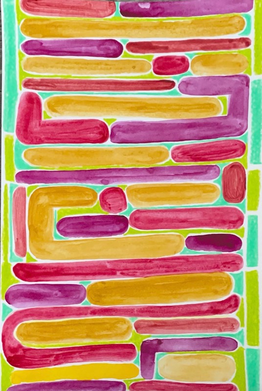 Shapes 1 aceo art card