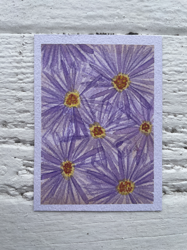 Dreaming in Violet aceo art card