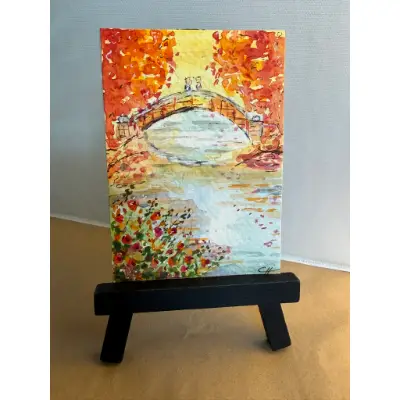 Summer Bridge aceo art card thumbnail 1