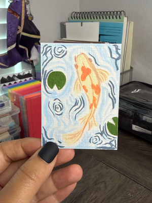 Peaceful Koi 1 by IzzieQ aceo art card thumbnail 1